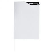 Notatnik ok. A5 z długopisem - biały