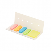 Zestaw do notatek ze zrecyklingowanych kartoników po mleku, karteczki samoprzylepne, linijka - biały