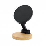 Bambusowy magnetyczny stojak na telefon - czarny