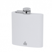 Piersiówka 175 ml ze stali nierdzewnej z recyklingu - biały