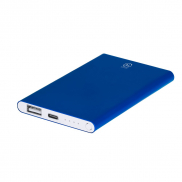Power bank 4000 mAh z aluminium z recyklingu - niebieski
