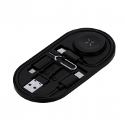 Ładowarka bezprzewodowa 15W z RABS, kabel do ładowania, etui w komplecie - czarny