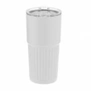 Kubek termiczny 600 ml ze stali nierdzewnej z recyklingu - biały