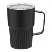 Kubek termiczny 450 ml ze stali nierdzewnej z recyklingu - czarny