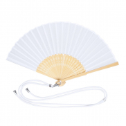 Wachlarz z bambusa - biały