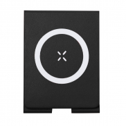 Magnetyczna ładowarka bezprzewodowa 15W, składana, stojak na telefon - czarny