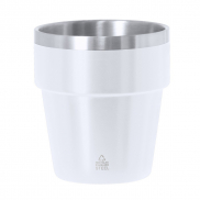 Kubek 250 ml ze stali nierdzewnej z recyklingu - biały