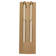 Zestaw piśmienniczy ze słomy pszenicznej, długopis i 'wieczny' ołówek