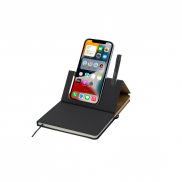 Notatnik ok. A5, stojak na telefon - czarny