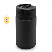 Kubek termiczny 400 ml Air Gifts z ceramiką | Nabila - czarny