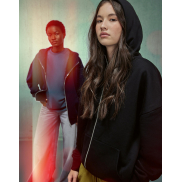 Bluza z kapturem na zamek Influence - black