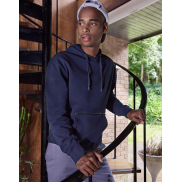 Bluza z kapturem Pique z kieszonką na zamek - navy