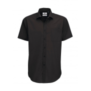 Koszula z krótkimi rękawami Smart SSL/men Poplin - black