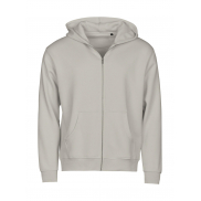 Bluza z kapturem na zamek UNLABELED - cement