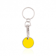 Brelok do kluczy, żeton do wózka na zakupy - żółty