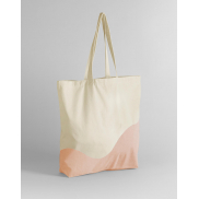 Duża torba Organic Cotton Wave - natural/peach