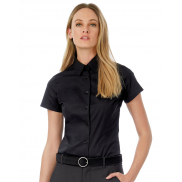 Bluzka Black Tie Elastane z krótkimi rękawami - white