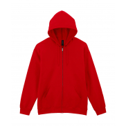 Bluza na zamek z kapturem Softstyle Midweight - red