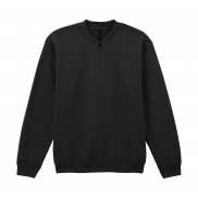 Softstyle Midweight Adult Fleece 1/4 Zip Sweat - black