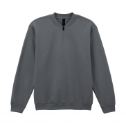 Softstyle Midweight Adult Fleece 1/4 Zip Sweat - charcoal