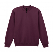 Softstyle Midweight Adult Fleece 1/4 Zip Sweat - maroon