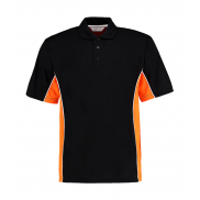 Classic Fit Track Polo - black/orange/white