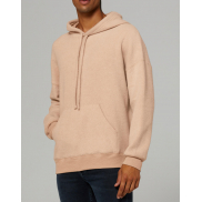 Bluza polarowa z kapturem ( imitacja zamszu) - heather oat