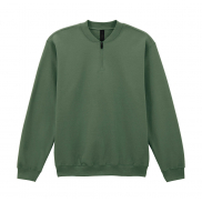 Softstyle Midweight Adult Fleece 1/4 Zip Sweat - military green
