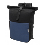 Plecak z recyklingowanego płótna - niebieski