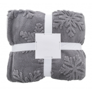 Koc świąteczny RPET - szary