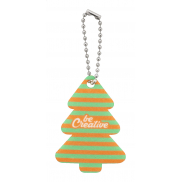 Niestandardowy brelok świąteczny, choinka - biały