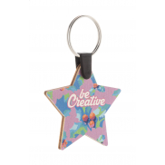Niestandardowy brelok świąteczny, gwiazda - naturalny