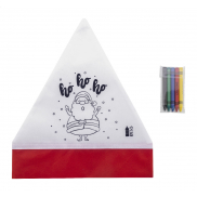 Czapka mikołaja do kolorowania