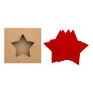 Zestaw podkładek świątecznych RPET - czerwony