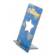 Świąteczny uchwyt na telefon, gwiazda - naturalny