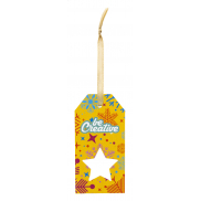 Niestandardowa zawieszka na prezent, gwiazda - biały