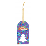 Niestandardowa zawieszka na prezent, choinka - biały