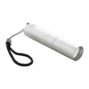 Latarka akumulatorowa z recyklingowanego aluminium - srebrny