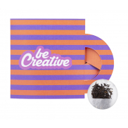 Niestandardowa torebka herbaty, zielona herbata - biały