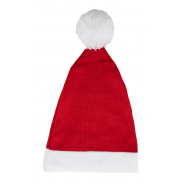 Dziergana czapka Mikołaja - czerwony