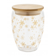 Świąteczny szklany kubek termiczny