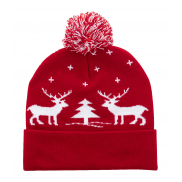 Świąteczna czapka zimowa - czerwony