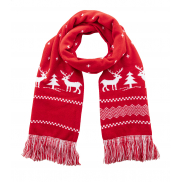 Świąteczny szalik - czerwony