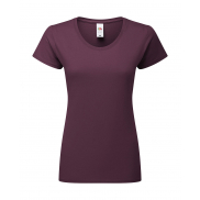 Ladies' Iconic 195 Ringspun Premium T - dark plum