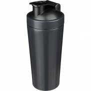 Butelka sportowa 750 ml, shaker - czarny