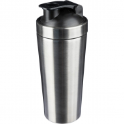 Butelka sportowa 750 ml, shaker - srebrny