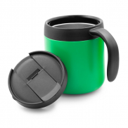 Kubek termiczny 400 ml z rączką | Wyatt - zielony
