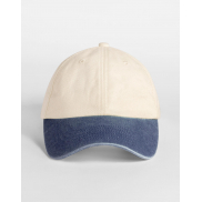 Contrast Peak Low Profile Vintage Cap - natural/vintage denim
