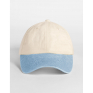 Contrast Peak Low Profile Vintage Cap - natural/vintage light blue