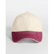 Contrast Peak Low Profile Vintage Cap - natural/vintage red